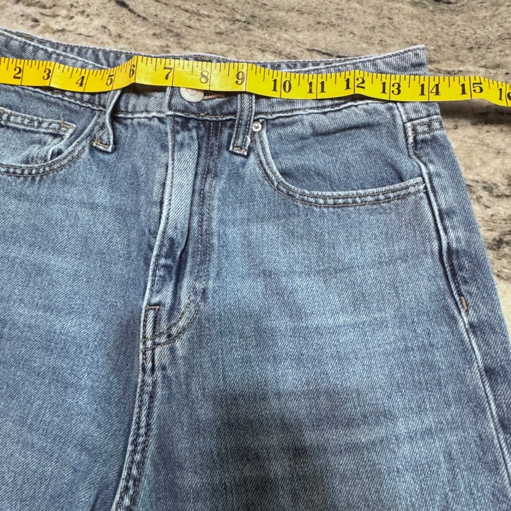 Zenana Jeans Wide Leg 100% Cotton Blue 25 High Rise 90s Boho Western - Picture 6 of 9